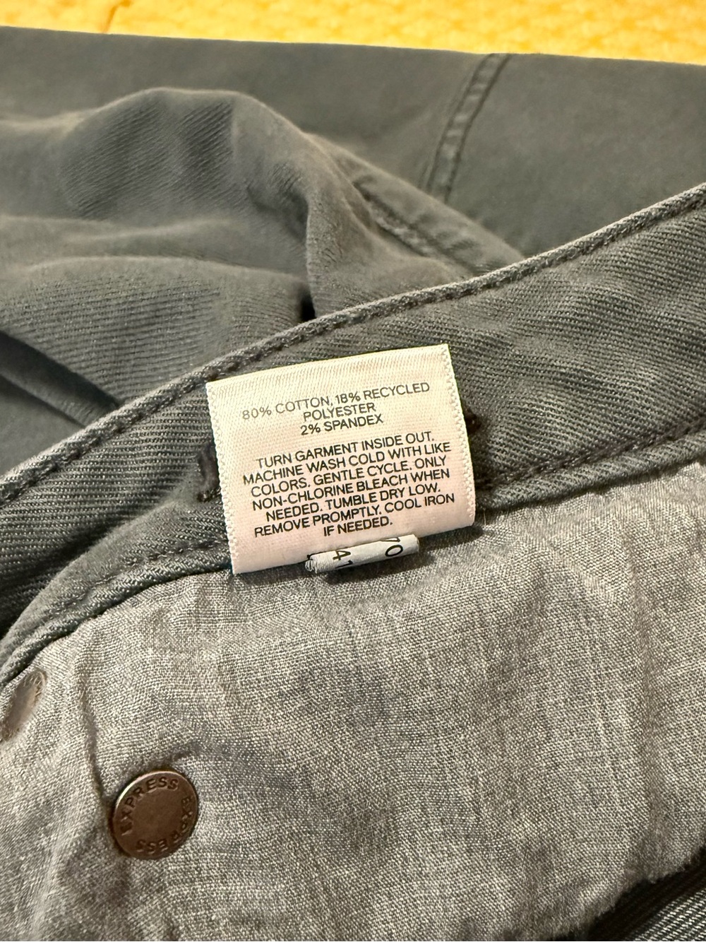 Express Men's Slim Straight Jeans - Gray - Picture 6 of 6